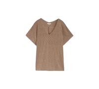 T-shirt ample ajouré col V femme Tom Tailor Marron S