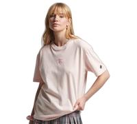 Superdry Code Cl Garment Dye Loose Short Sleeve T-shirt Rose XS Femme