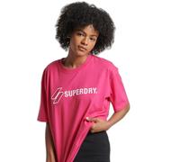 Superdry Code Sl Applique Loose Short Sleeve T-shirt Rose XS Femme