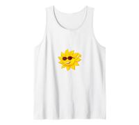 T-shirt amusant avec inscription « Sun Smile Emoticon Happy Graphic » Débardeur