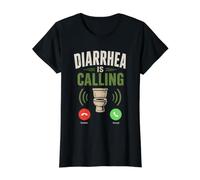 T-Shirt Amusant de New York Diarrhea is Calling pour Les Gens de New York T-Shirt Graphique avec Valeur, Femme, Noir, XL