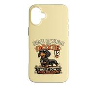T-Shirt Amusant Doxie Dog Built Low Runs The Show Teckel Coque pour iPhone 16 Plus