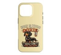 T-Shirt Amusant Doxie Dog Built Low Runs The Show Teckel Coque pour iPhone 16 Pro