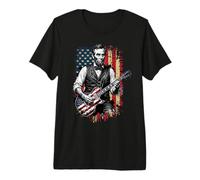 T-Shirt Amusant du 4 Juillet avec Le Drapeau américain d'Abraham Lincoln T-Shirt Haut de Gamme