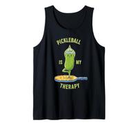 T-Shirt Amusant Pickleball is My Therapy Paddle Débardeur