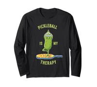 T-Shirt Amusant Pickleball is My Therapy Paddle Manche Longue