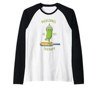 T-Shirt Amusant Pickleball is My Therapy Paddle Manche Raglan