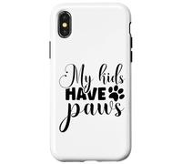 T-Shirt Amusant pour Animaux de Compagnie My Kids Have Paws pour Les Amoureux des Chiens et des Chats Coque pour iPhone X/XS