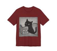 T-shirt amusant pour chat - Comment apprendre des faits incroyables et ennuyeux, chemise unisexe à manches courtes, cadeau pour amoureux des chats, vêtements humoristiques, rouge cardinal, XL
