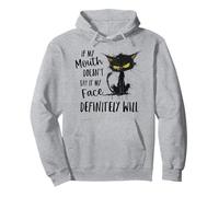 T-Shirt Amusant pour Chat Noir - C'est drôle si ma Bouche ne Le Dit Pas Sweat à Capuche