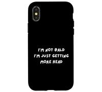 T-shirt amusant pour homme « I'm not bald, I'm just get more head » Coque pour iPhone X/XS