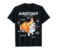 T-shirt Anatomy of a Corgi Funny Corgis Chien Puppy Shirt T-Shirt