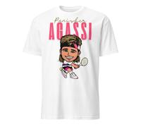 T-shirt Andre Agassi | Tennis | T-shirt Tennis Agassi | Cadeau | Anniversaire | Punisher, blanc, Taille M