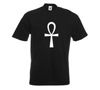 T-Shirt - Ankh Cross - Noir - XXL - imprimé avec Motif - été - Chemise Amusante - Sport - Loisirs
