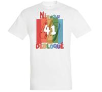 T-Shirt Anniversaire 41 Ans Coton « Niveau 41 Débloqué » - Idée Cadeau Gamer Homme Femme - Geek Jeux Vidéo - Taille M
