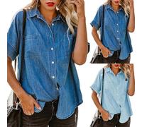 T Shirt Anti UV Femme Chemisiers Et Blouses Legere Oversize Jeans Surchemise Grande Taille Large 2025 Tunique Veste Saharienne Haut Mi Saison