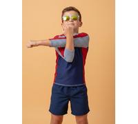 T-shirt anti-uv garçon : régate bleu / rouge 10/12A