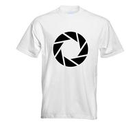 T-Shirt - Aperture Science pour Portail - Blanc - S - imprimé avec Motif - été - Chemise Amusante - Sport - Loisirs
