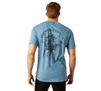 T-shirt Ariat Blazing Saddle Bleu 2XL