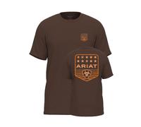 T-shirt Ariat Stripe Patriotic Marron M