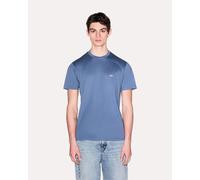 Armani Exchange, Homme, Tops, Bleu, Taille: S T-shirt à Manches Courtes en Coton à Col Rond