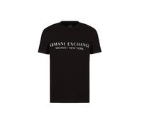 T-shirt Armani Exchange Noir - Homme - Col rond - Logo sur la poitrine - Détails contrastés M