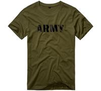 Brandit T-Shirt Militaire Homme T-Shirt Manches Courtes Olive L 100% Coton Regular/Coupe Standard