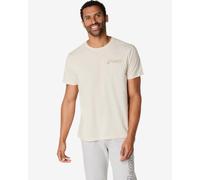 T-shirt ASICS Chest Logo manches courtes blanc cassé - S
