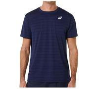 T-shirt - ASICS - Court Stripe - Bleu marine - Coton - Manches courtes M