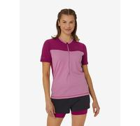 T-shirt ASICS Fujitrail Half Zip manche courte rose femme - XS