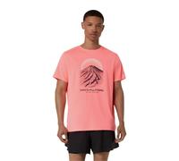 T-shirt Asics Fujitrail Logo manches courtes rose noir, Taille M