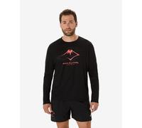 ASICS Fujitrail Logo Haut Manches Longues Hommes - Noir , Orange, Taille M