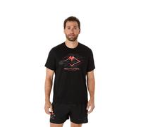 T-shirt Asics Fujitrail Logo SS Noir Rouge, Taille L