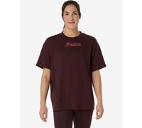 T-shirt ASICS Logo Basic manches courtes bordeaux femme - S