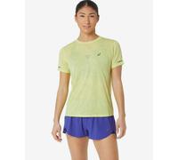 T-shirt ASICS Metarun Pattern manche courte jaune femme - M