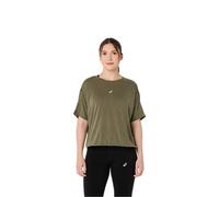 T-shirt Asics Nagino Run Top manches courtes vert pour femme, Taille S