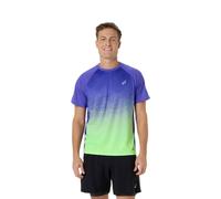ASICS Road Fade Maillot de course Hommes-bleu, vert, Taille L