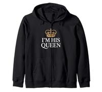 T-Shirt Assorti avec Inscription « I'm His Queen » Sweat à Capuche