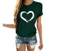 T-shirt assorti pour couples, femmes, chemisier de Saint-Valentin, t-shirt à manches courtes, chemises d'amour hauts pour couples 2023, ag, XL