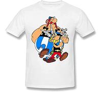 T Shirt Asterix and Obelix T-Shirt Streetwear Short Sleeve Tee Shirt Men Graphic Aesthetic Short Sleeve Funny T Shirts Black XXL