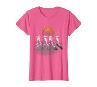 T-Shirt Astronautes in Walking in Space Occupy Mars T-Shirt, Femme, Rose Chiné, XXL