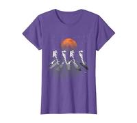 T-Shirt Astronautes in Walking in Space Occupy Mars T-Shirt, Femme, Violet Chiné, M