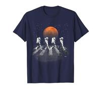 T-Shirt Astronauts in Walking in Space Occupy Mars T-Shirt, Homme, Bleu Marine, XXL