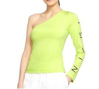 T-shirt asymétrique à manches longues Vert Fluo Femme Nike L