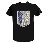 T Shirt Attaque des Titans Homme Enfant Shingeki No Kyojin Tee Shirt Attack Anime Manga Japonais, Enfant 5-6 Ans