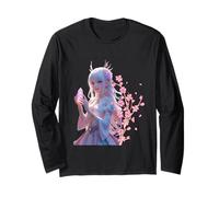 T-Shirt au Design Unisexe Amusant pour Hommes et Femmes Cute Magic Girl Manche Longue
