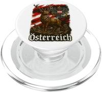 T-Shirt Autriche avec Aigle et Drapeau du cerf pour Homme et Femme PopSockets PopGrip pour MagSafe