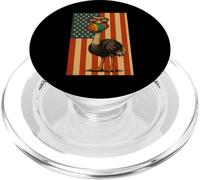 T-Shirt Autruche Amusant Football Retro Game Day PopSockets PopGrip pour MagSafe