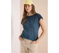 T-shirt avec boatneck au look garment-dye