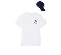 T-shirt avec casquette Lacoste Djokovic Blanc S